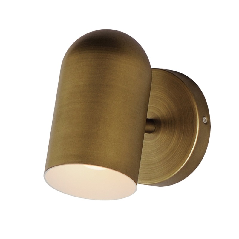 Maxim 62003NAB Spot Light LED Outdoor Wall Sconce, Natural Aged Brass
