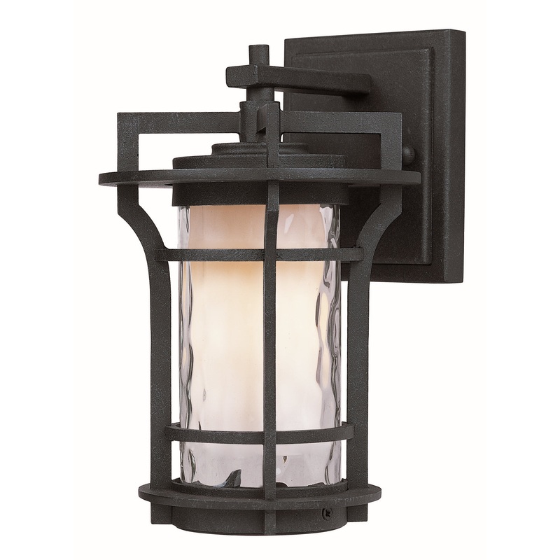 Maxim 65782WGBO Oakville LED E26 LED Outdoor Wall Sconce, Black Oxide