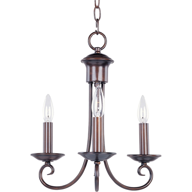 Maxim 70003OI Loft Three Light Chandelier, Oil Rubbed Bronze
