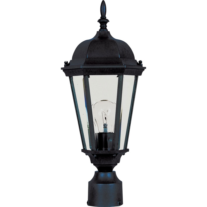 Maxim 1001BK Westlake One Light Outdoor Pole/Post Lantern, Black