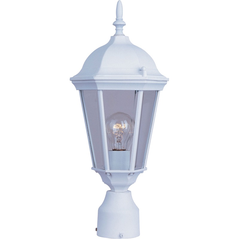 Maxim 1001WT Westlake One Light Outdoor Pole/Post Lantern, White
