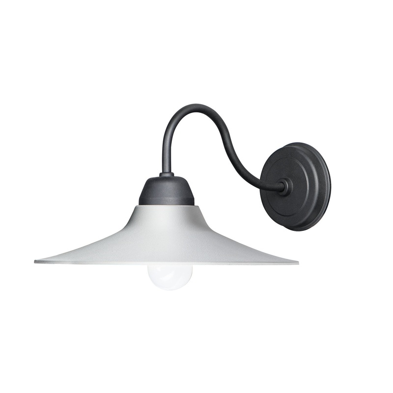 Maxim 10114WTBK Dockside One Light Outdoor Wall Lantern, White / Black
