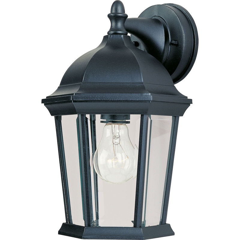 Maxim 1024BK Builder Cast One Light Outdoor Wall Lantern, Black