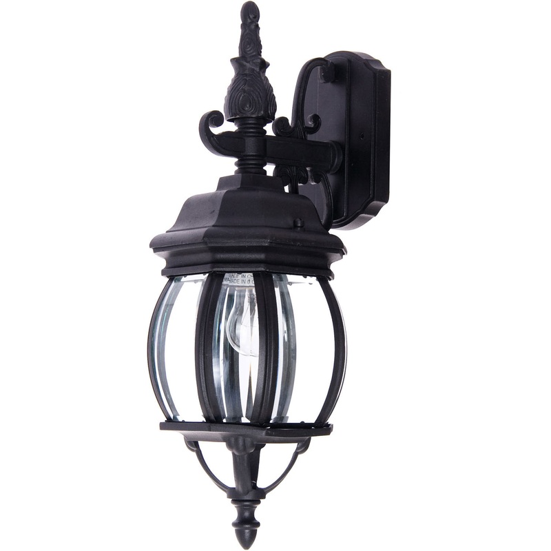 Maxim 1030BK Crown Hill One Light Outdoor Wall Lantern, Black