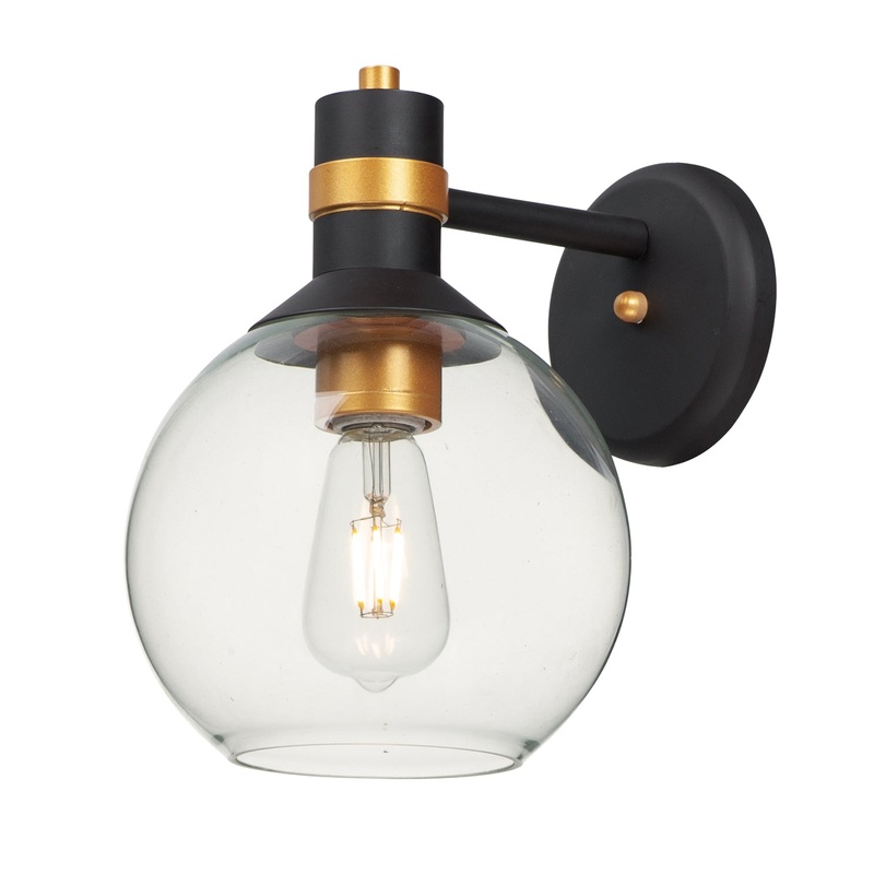 Maxim 10318CLBZGLD Cabin LED Outdoor Wall Sconce, Bronze / Gold
