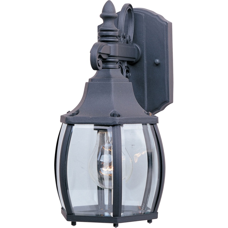 Maxim 1031BK Crown Hill One Light Outdoor Wall Lantern, Black
