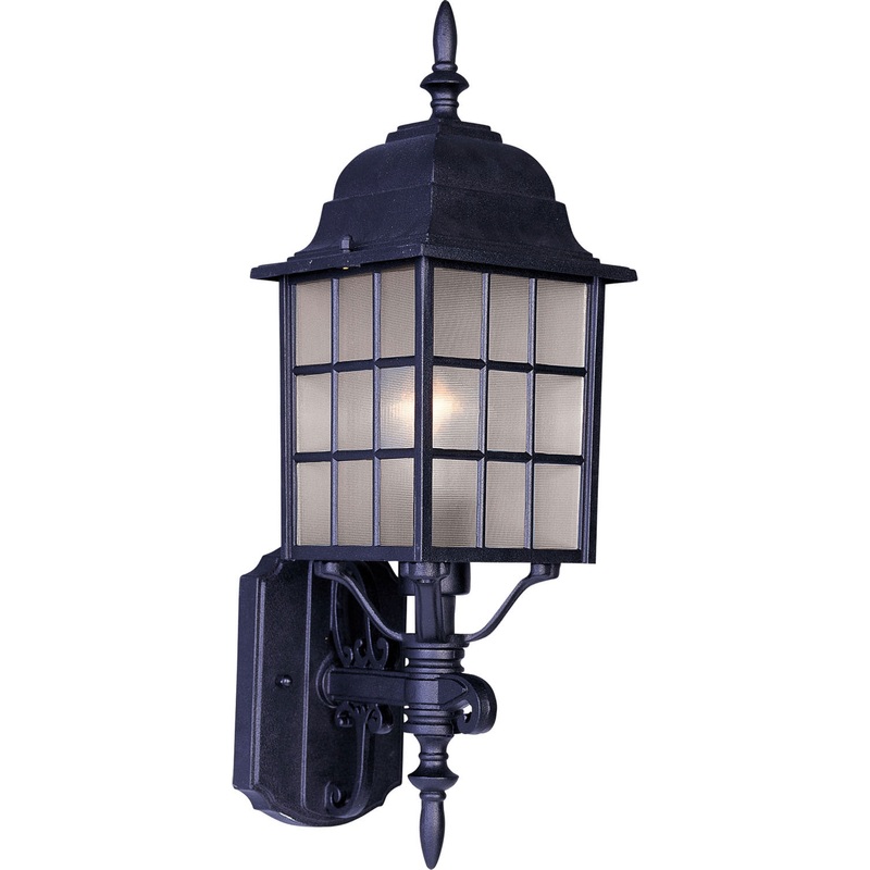 Maxim 1050BK North Church One Light Outdoor Wall Lantern, Black