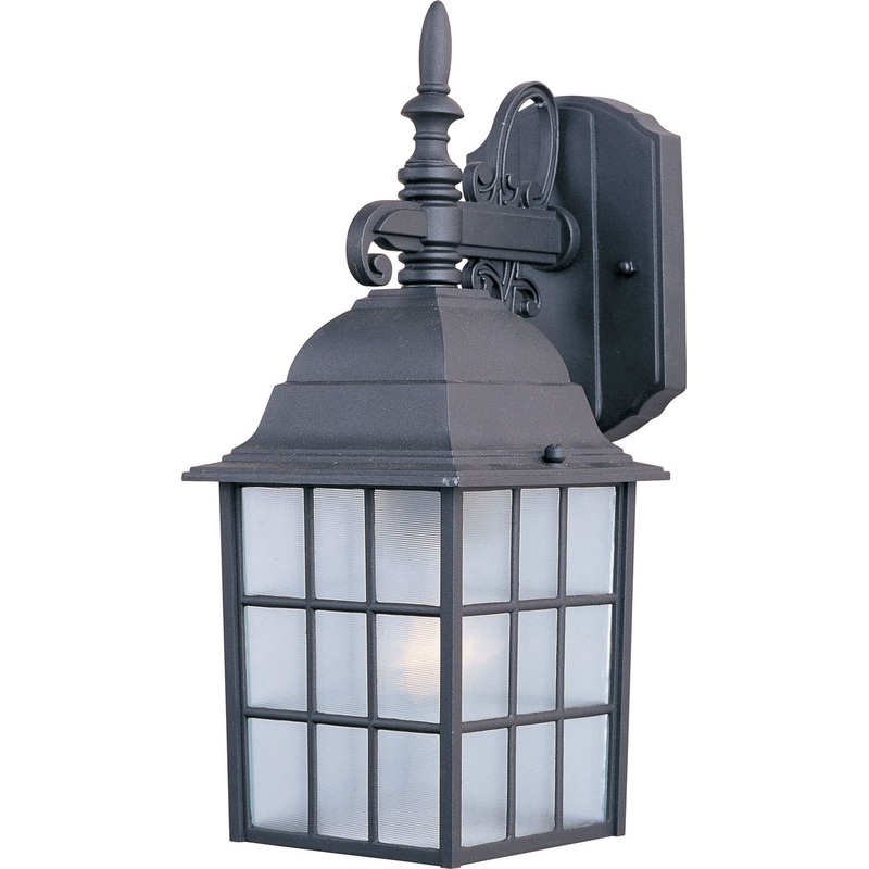 Maxim 1051BK North Church One Light Outdoor Wall Lantern, Black