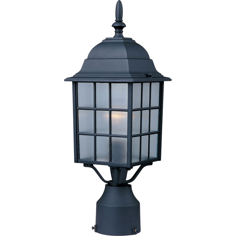 Maxim 1052BK North Church One Light Outdoor Pole/Post Lantern, Black