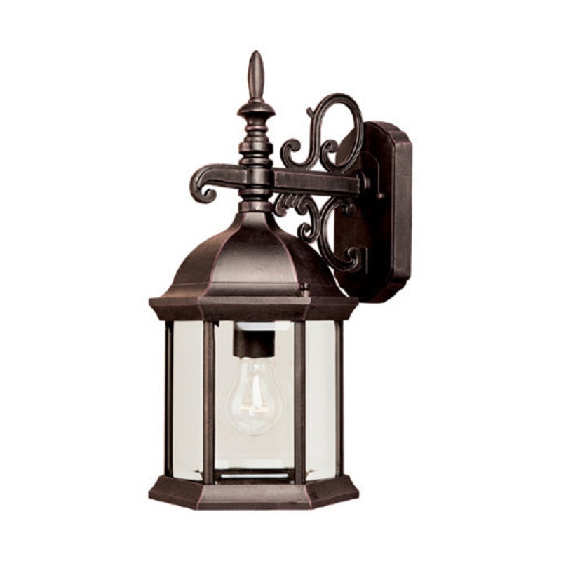 Maxim 1071CLEB Builder Cast One Light Outdoor Wall Lantern, Empire Bronze