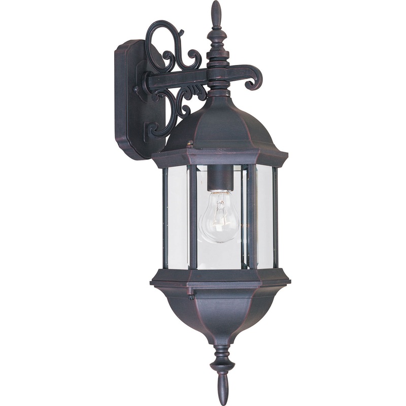 Maxim 1072CLEB Builder Cast One Light Outdoor Wall Lantern, Empire Bronze