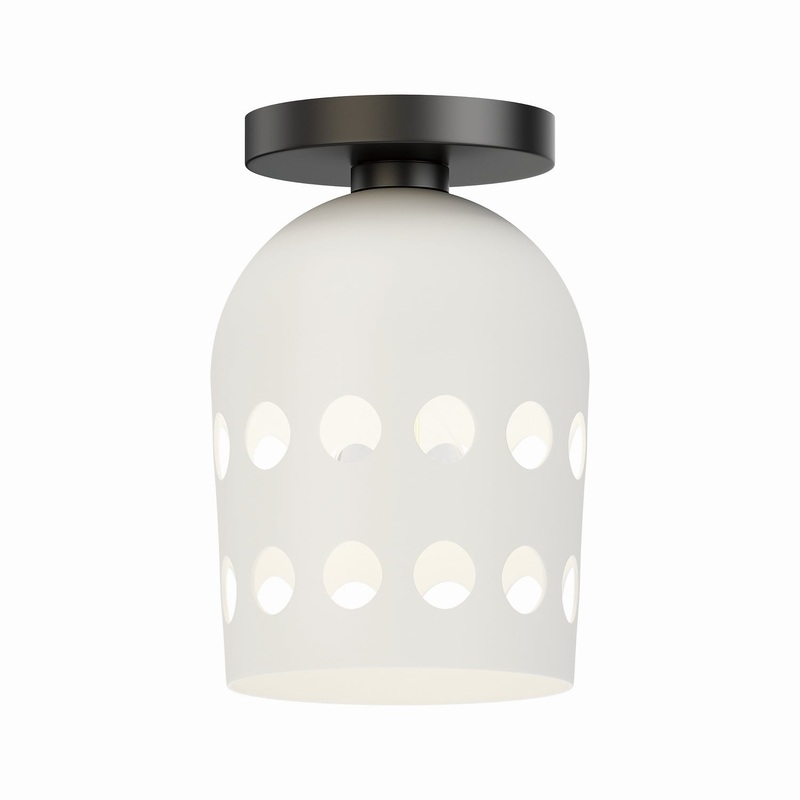 Maxim 21240WTBK Dottie One Light Flush Mount, Black