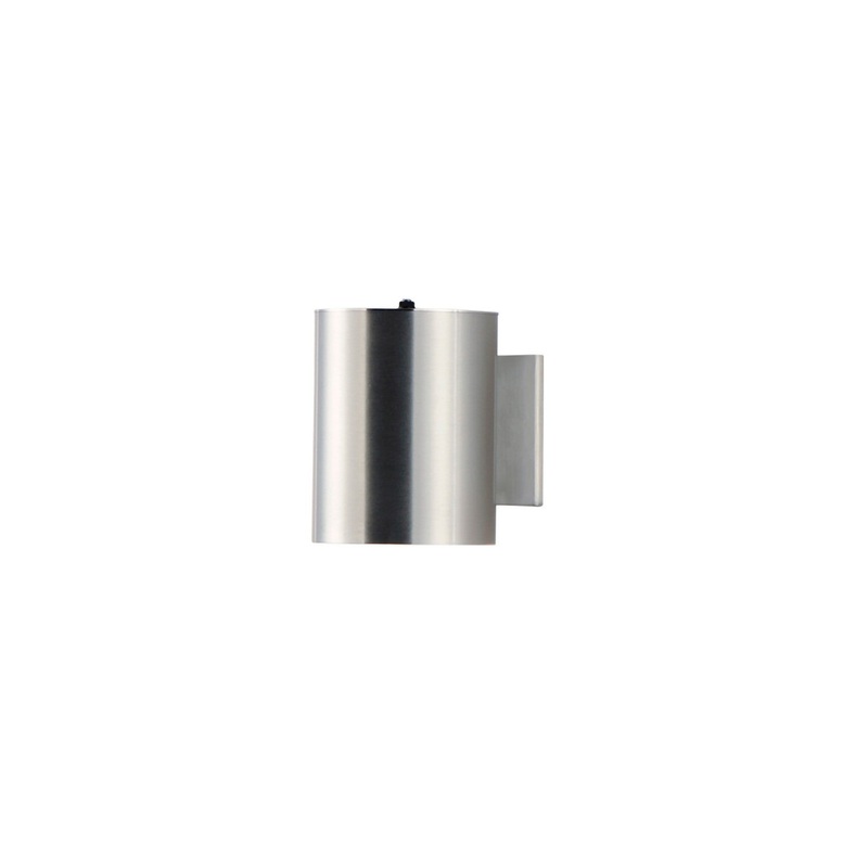 Maxim 26101AL/PHC Outpost One Light Outdoor Wall Lantern, Brushed Aluminum