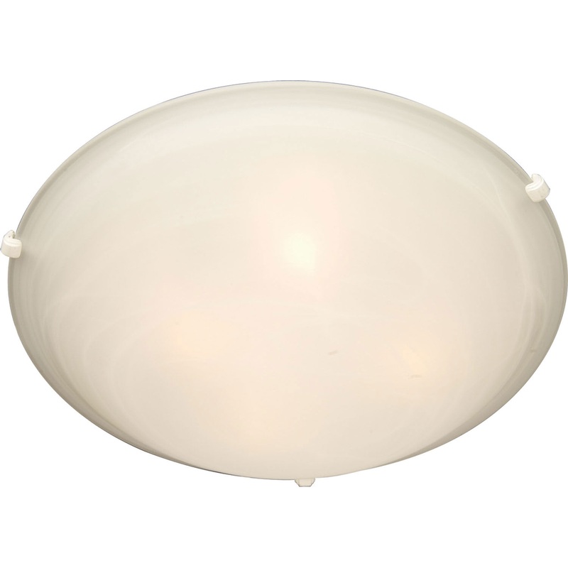 Maxim 2681MRWT Malaga Three Light Flush Mount, White