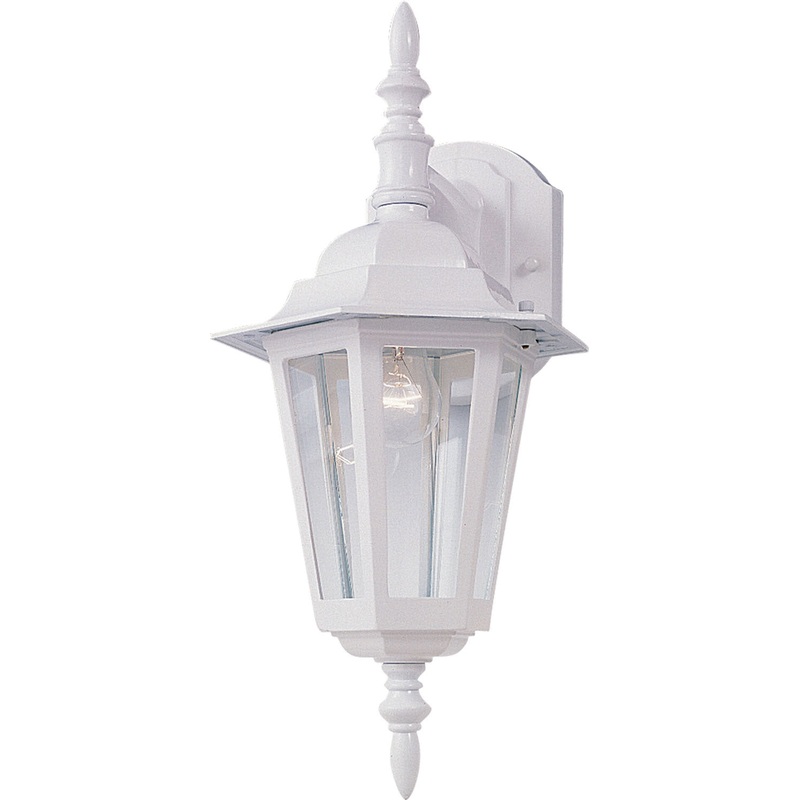 Maxim 3002CLWT Builder Cast One Light Outdoor Wall Lantern, White