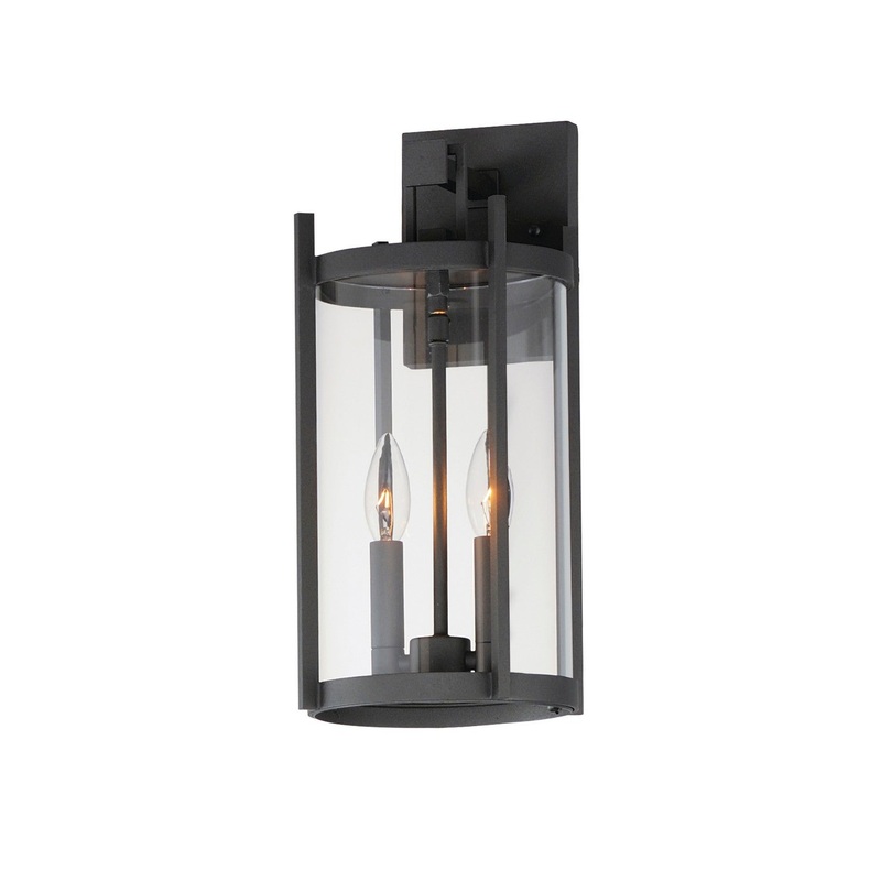Maxim 30064CLBK Belfry Two Light Outdoor Wall Sconce, Black