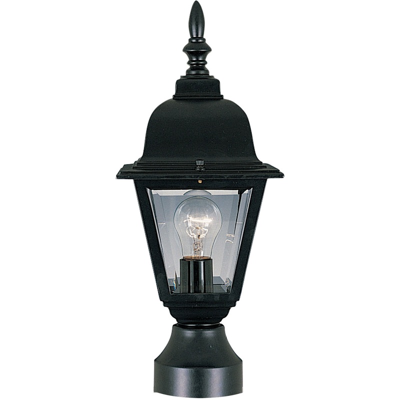 Maxim 3006CLBK Builder Cast One Light Outdoor Pole/Post Lantern, Black