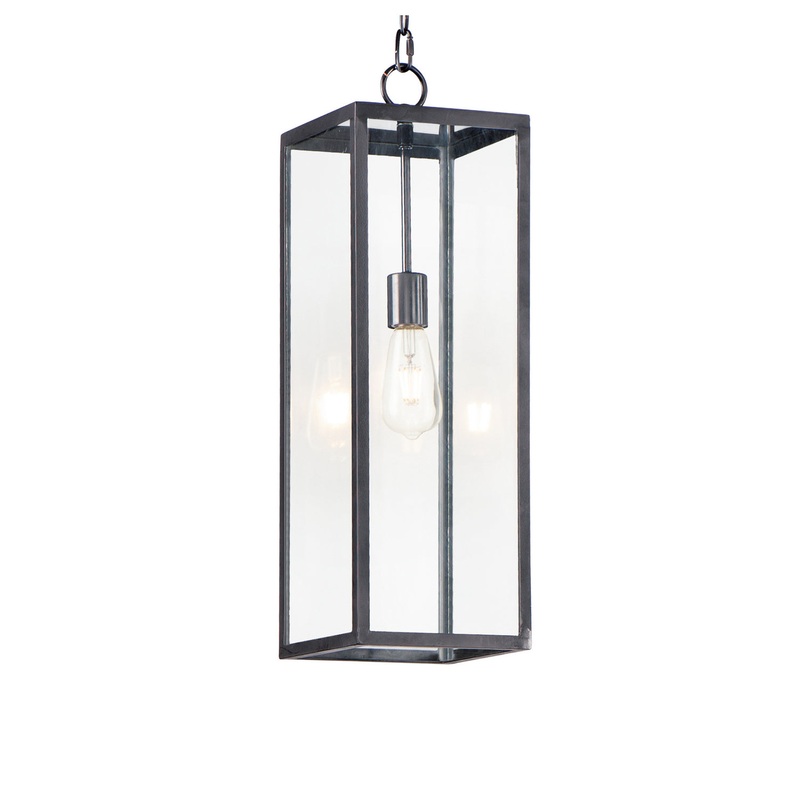 Maxim 30097CLDBZ Catalina One Light Outdoor Hanging Lantern, Dark Bronze