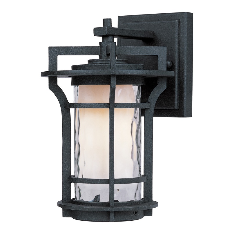 Maxim 30482WGBO Oakville One Light Outdoor Wall Lantern, Black Oxide