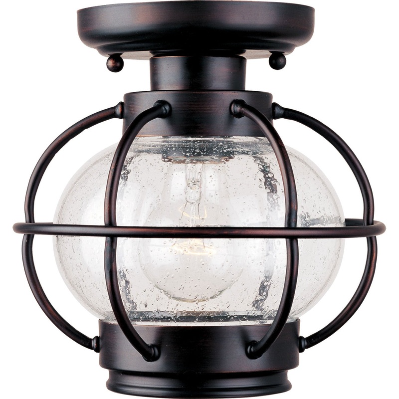 Maxim 30508CDOI Portsmouth One Light Outdoor Ceiling Mount, Oil Rubbed Bronze