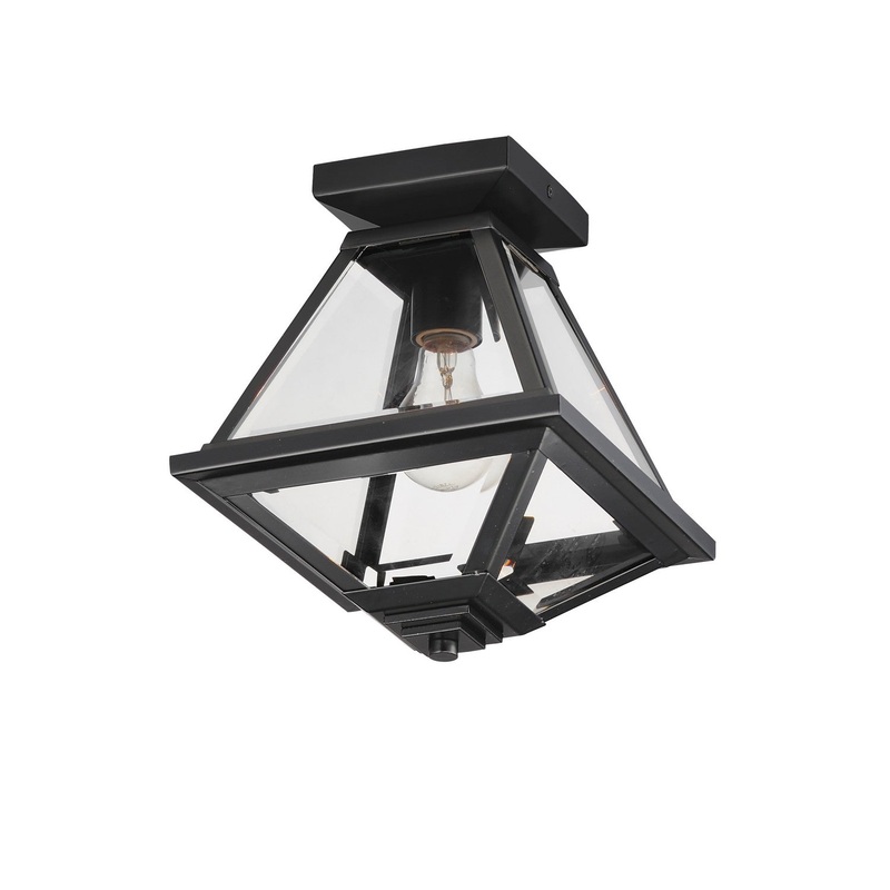 Maxim 30560CLBK Prism One Light Flush Mount, Black