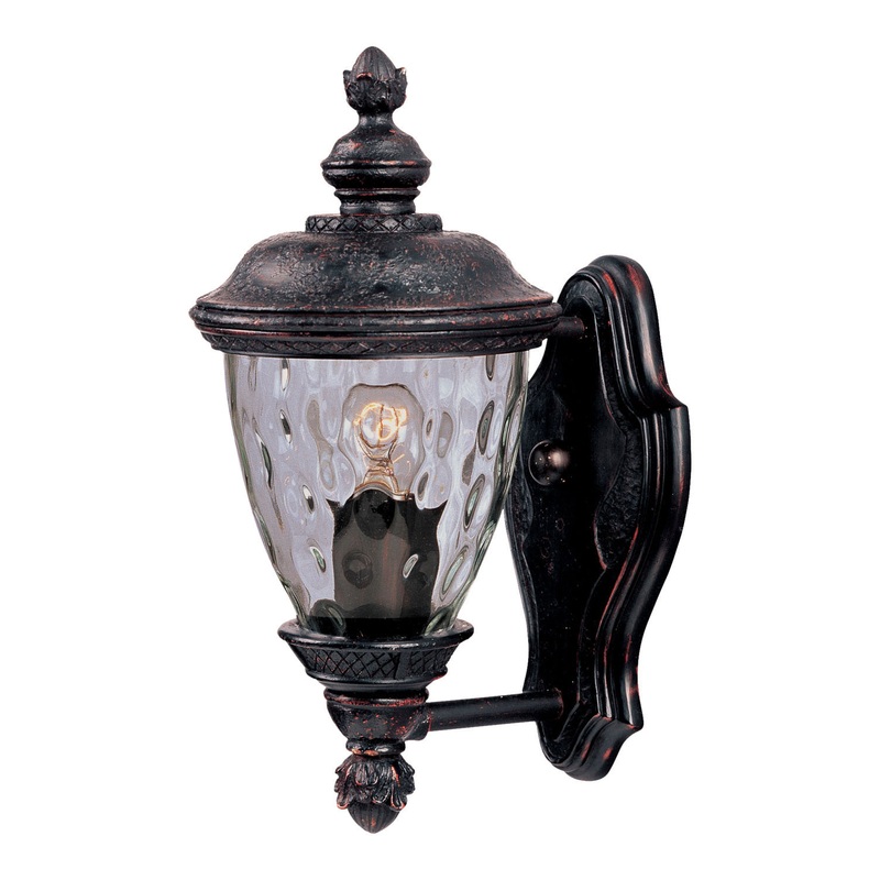 Maxim 3495WGOB Carriage House DC One Light Outdoor Wall Lantern, Oriental Bronze
