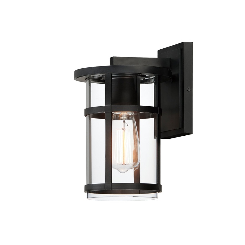 Maxim 40622CLBK Clyde Vivex One Light Outdoor Wall Sconce, Black