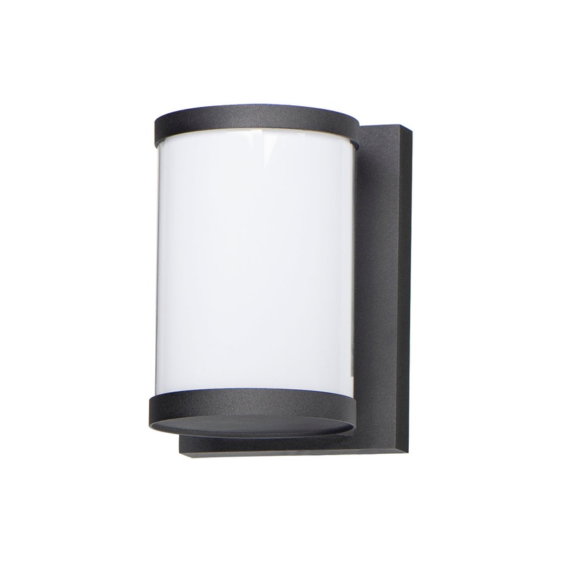Maxim 52125WTBK Barrel LED Outdoor Wall Sconce, Black