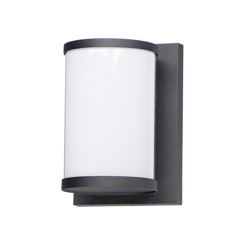 Maxim 52126WTBK Barrel LED Outdoor Wall Sconce, Black