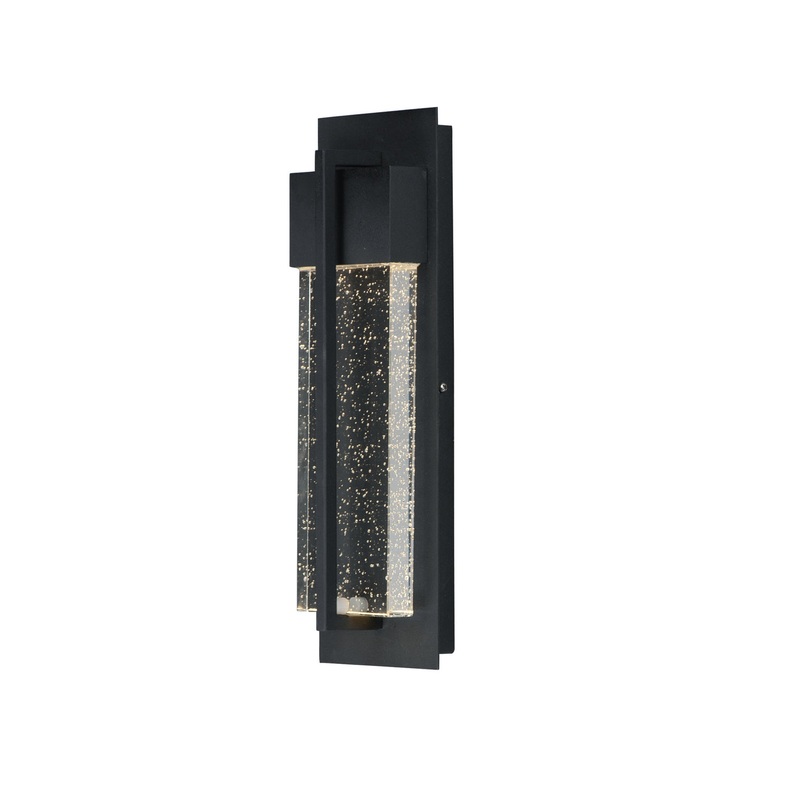 Maxim 56190BGBK Cascade LED Outdoor Wall Sconce, Black