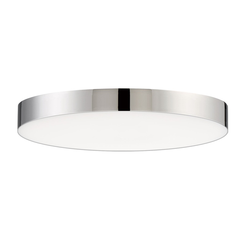 Maxim 57662WTPC Trim LED Flush Mount, Polished Chrome