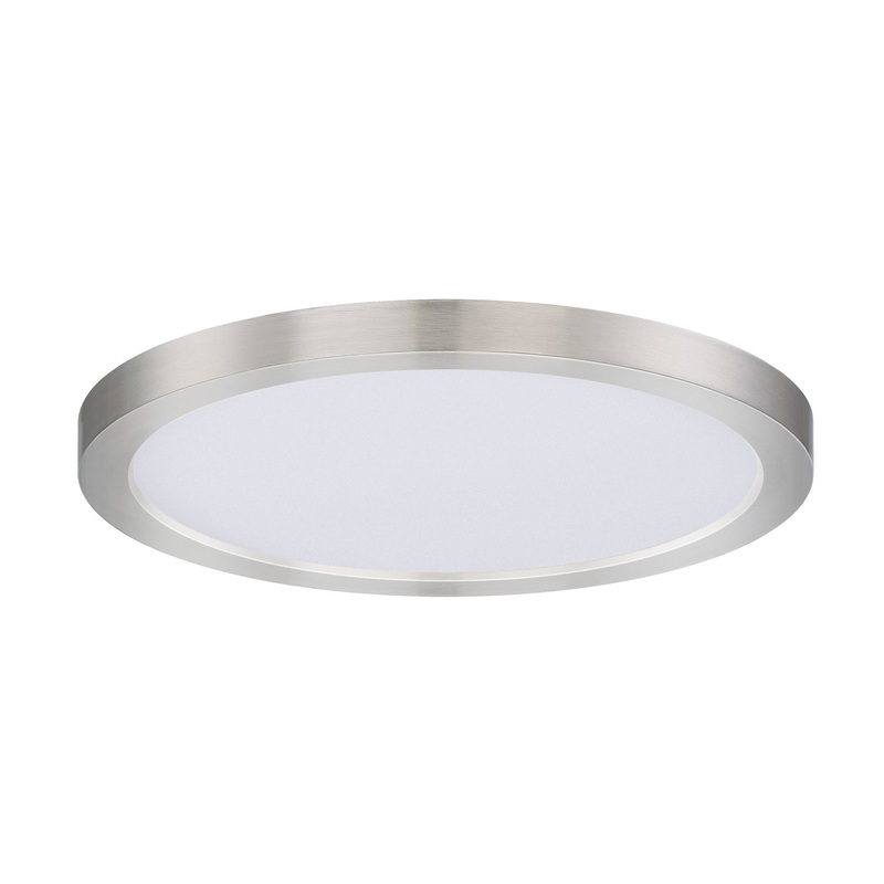 Maxim 57694WTSN Chip LED Flush Mount, Satin Nickel