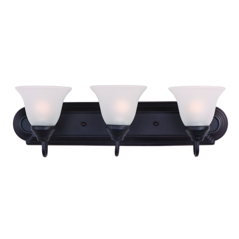 Maxim 8013FTOI Essentials - 801x Three Light Bath Vanity, Oil Rubbed Bronze
