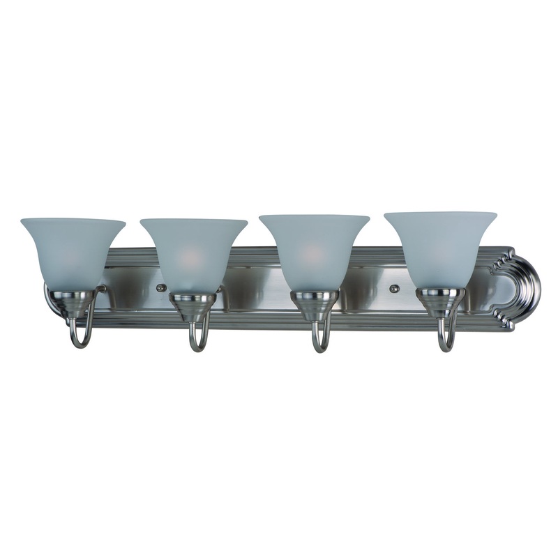 Maxim 8014FTSN Essentials - 801x Four Light Bath Vanity, Satin Nickel