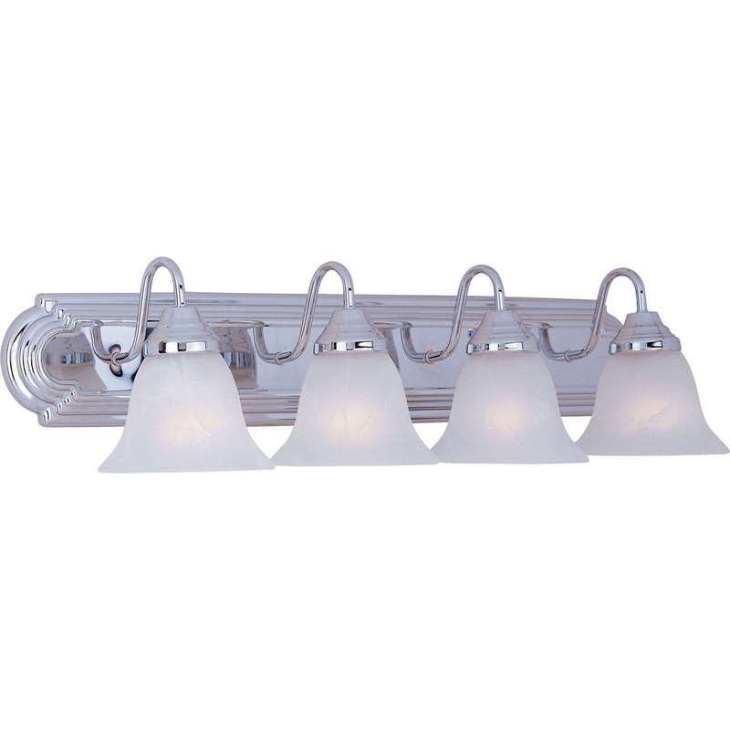 Maxim 8014MRPC Essentials - 801x Four Light Bath Vanity, Polished Chrome