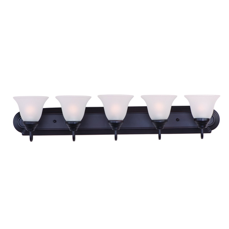 Maxim 8015FTOI Essentials - 801x Five Light Bath Vanity, Oil Rubbed Bronze