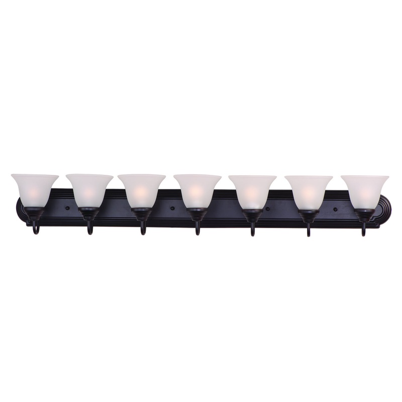 Maxim 8016FTOI Essentials - 801x Seven Light Bath Vanity, Oil Rubbed Bronze