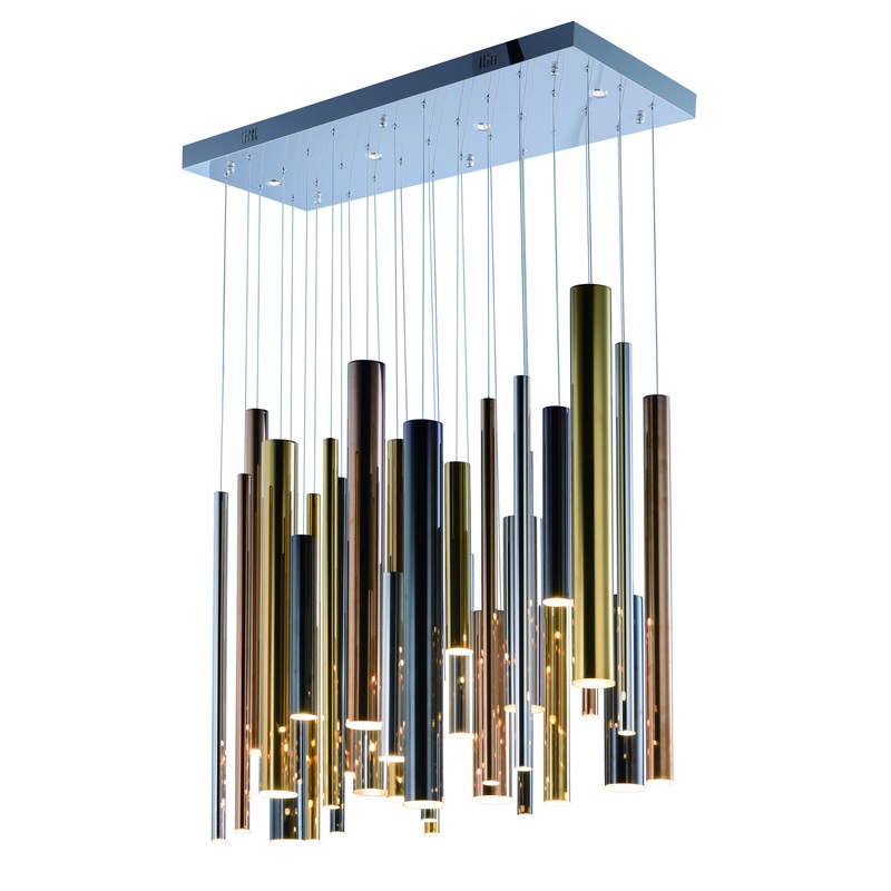ET2 E10017-MPLT Flute LED Pendant, Multi-Plated