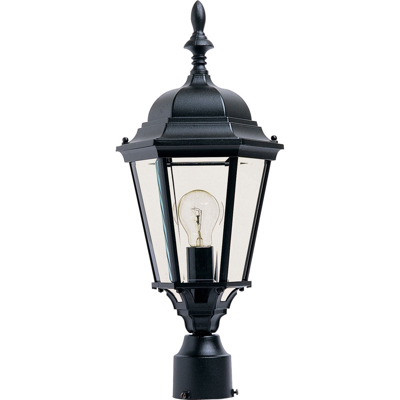Maxim 1005BK Westlake One Light Outdoor Pole/Post Lantern, Black