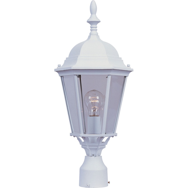 Maxim 1005WT Westlake One Light Outdoor Pole/Post Lantern, White