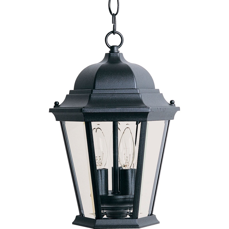 Maxim 1009BK Westlake Three Light Outdoor Hanging Lantern, Black