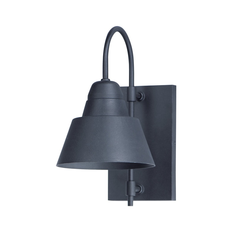 Maxim 10103BK Shoreline One Light Outdoor Wall Lantern, Black