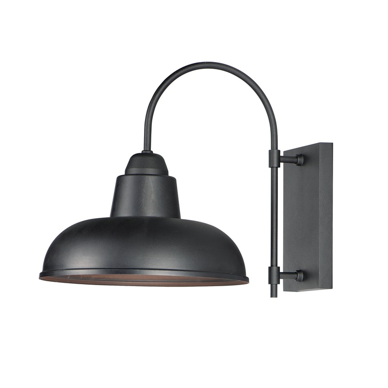 Maxim 10118BK Industrial One Light Outdoor Wall Lantern, Black