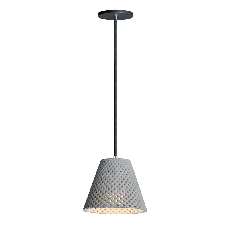 Maxim 10144GYBK Woven One Light Pendant, Gray / Black