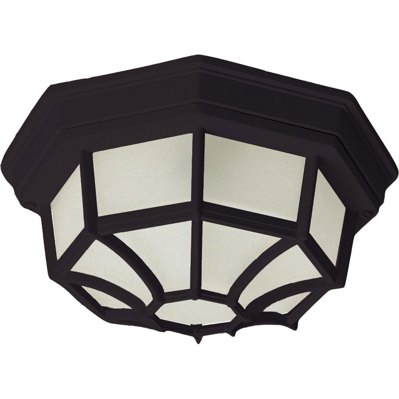 Maxim 1020BK Crown Hill Two Light Outdoor Ceiling Mount, Black