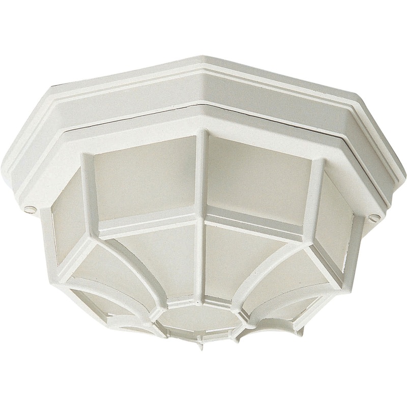 Maxim 1020WT Crown Hill Two Light Outdoor Ceiling Mount, White