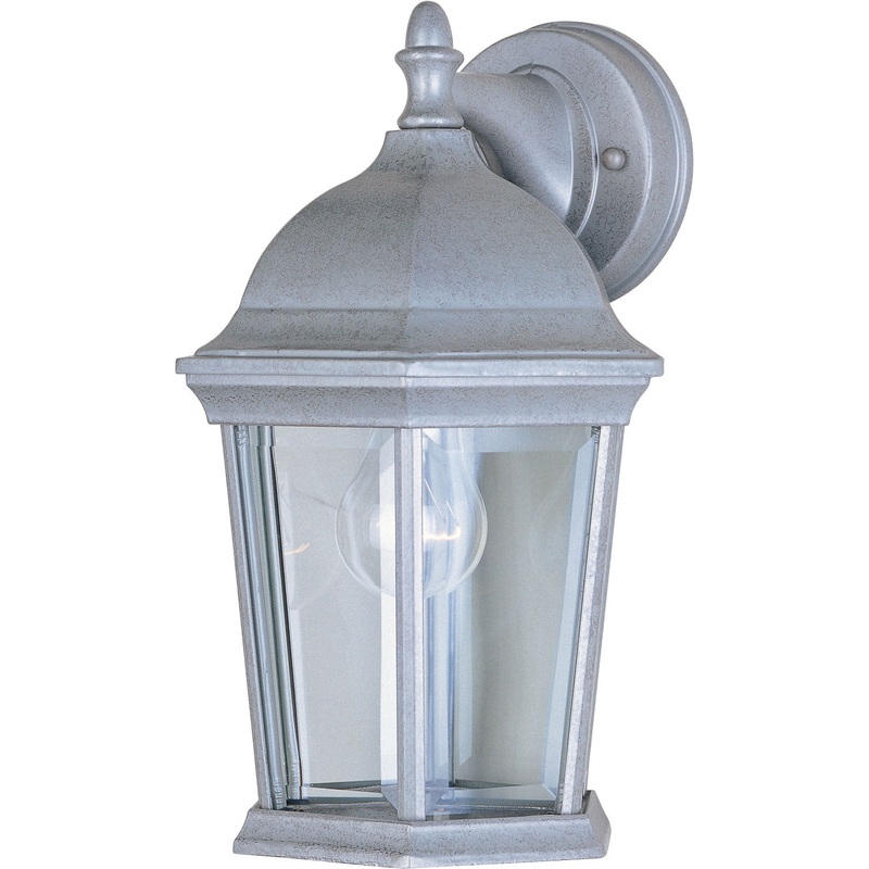 Maxim 1024PE Builder Cast One Light Outdoor Wall Lantern, Pewter
