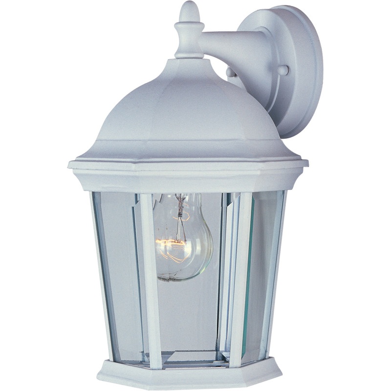 Maxim 1024WT Builder Cast One Light Outdoor Wall Lantern, White