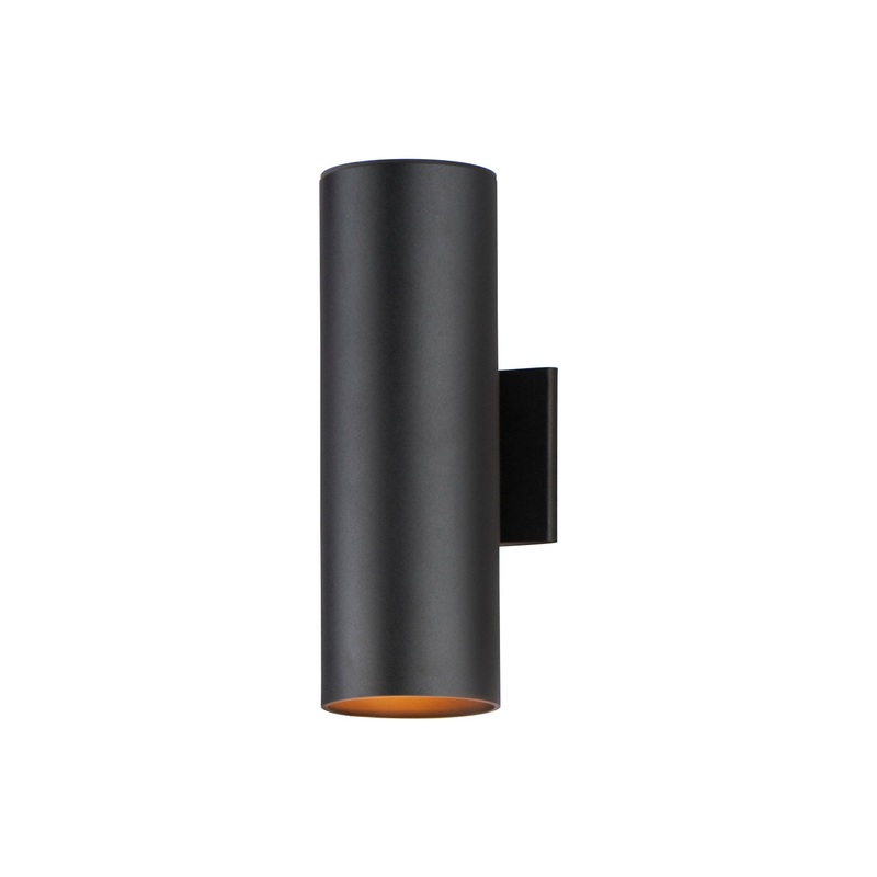 Maxim 26103BK Outpost Two Light Outdoor Wall Lantern, Black