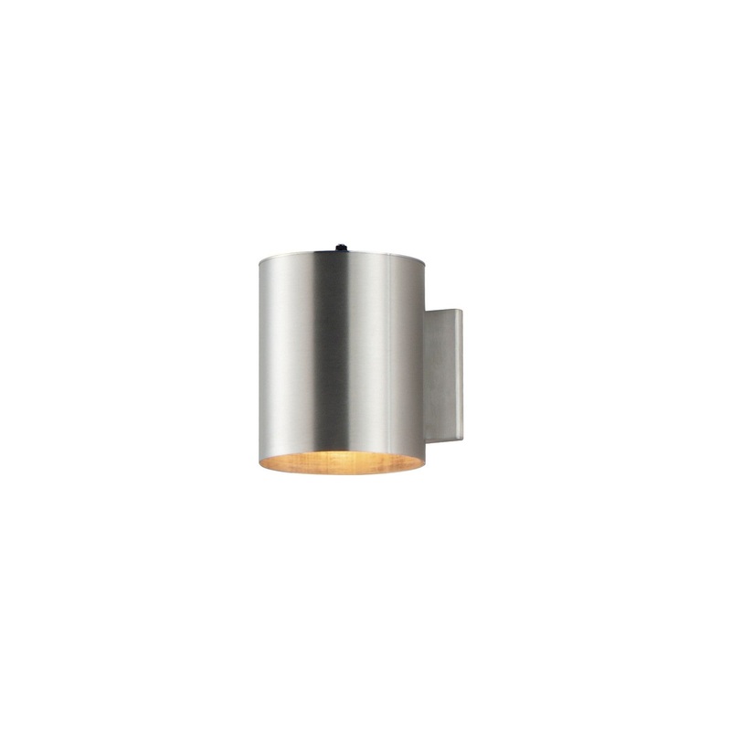 Maxim 26106AL/PHC Outpost One Light Outdoor Wall Lantern, Brushed Aluminum